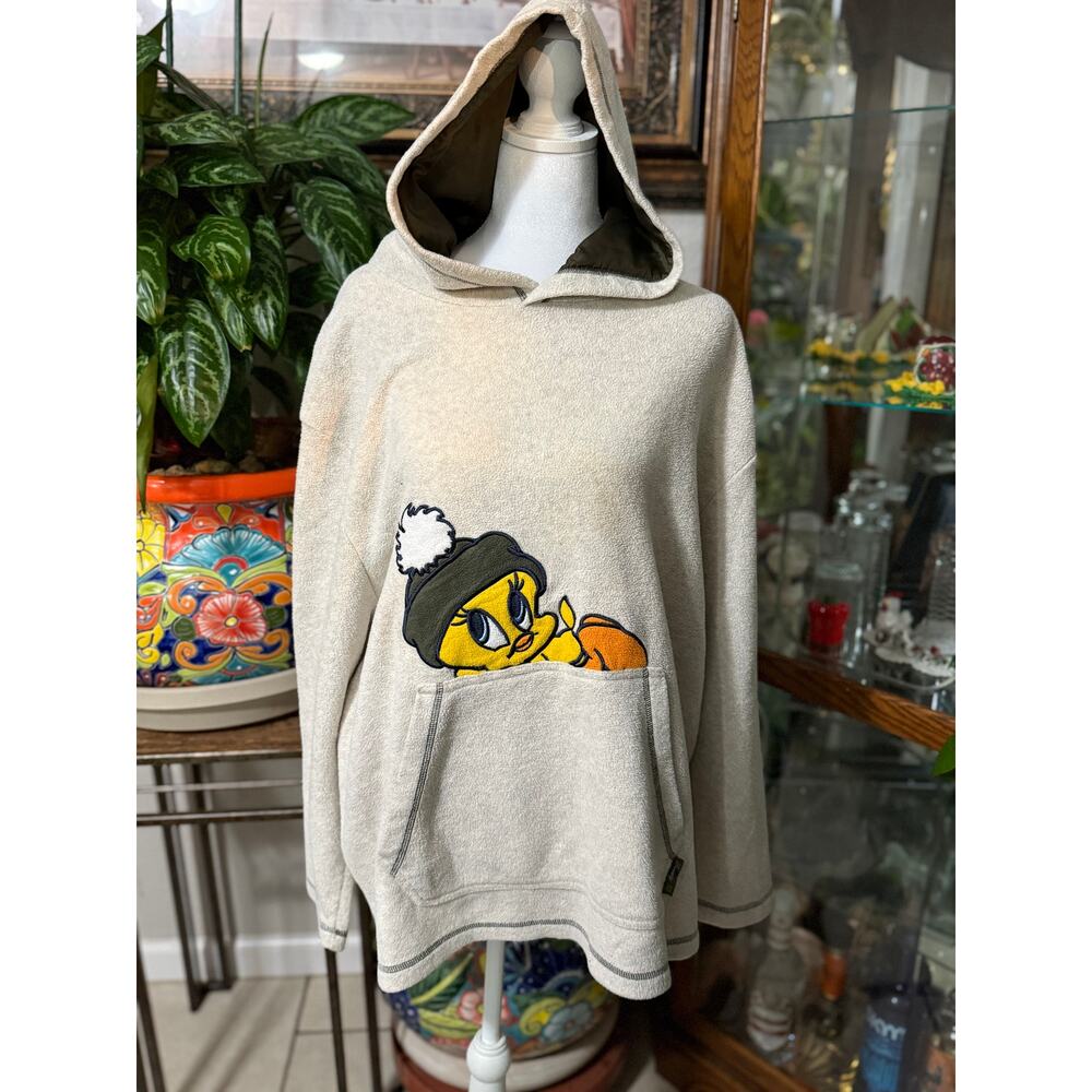 Vintage tweety bird fleece hoodie
